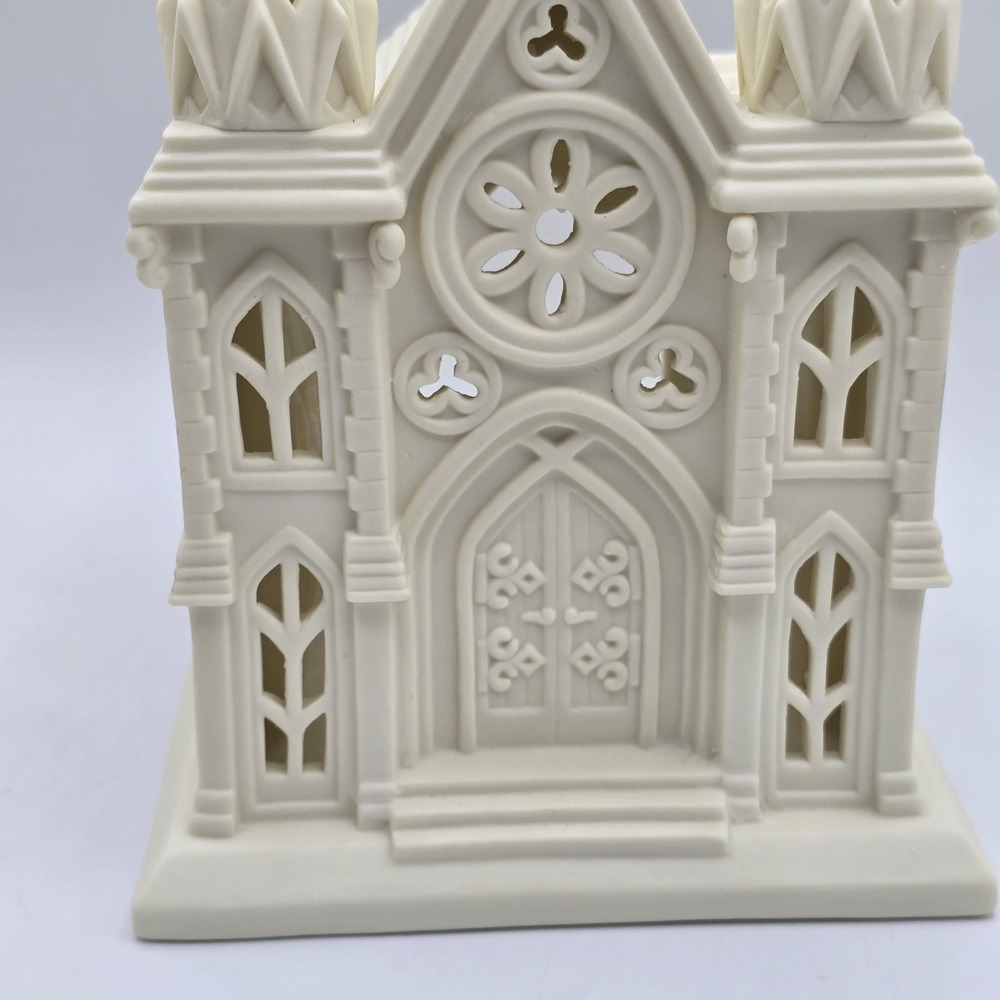 Stunning PartyLite Porcelain Bisque Cathedral Lights Tea LightHolder 97307 - Picture 3 of 13